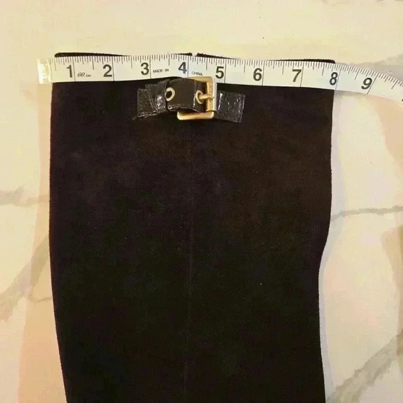 Michael Kors Womens Wedge Suede Slouch Tall Chocolate Boots Size 9 - Picture 7 of 8